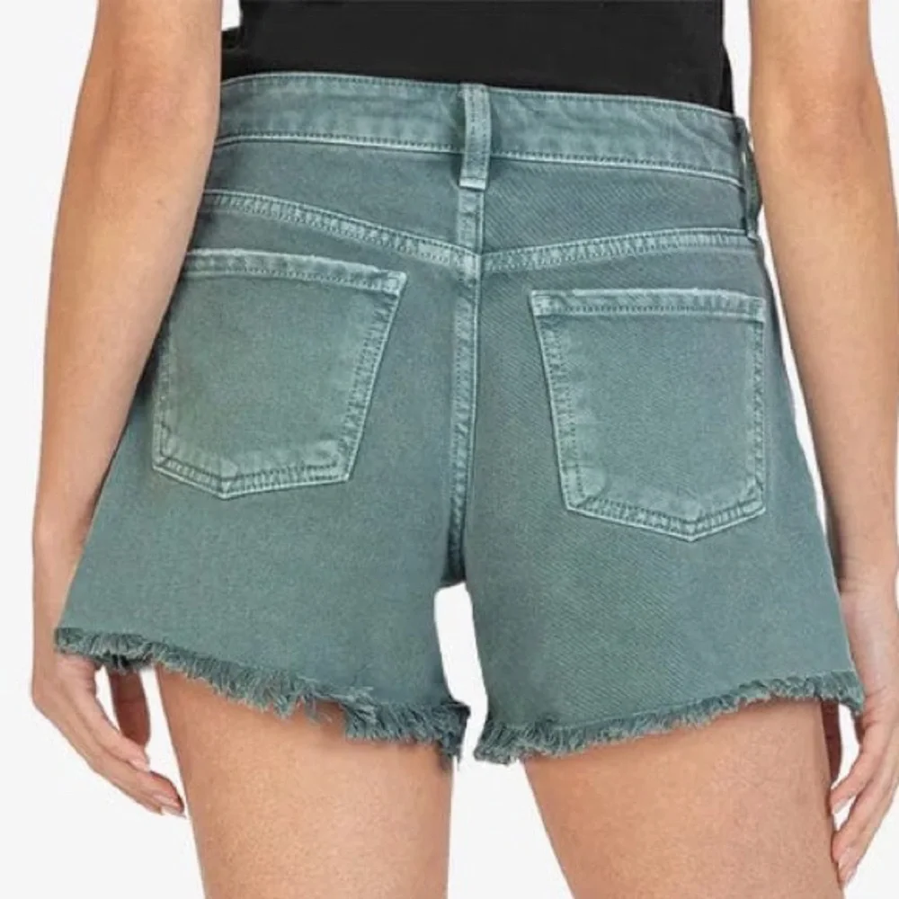 KUT Turquoise High Rise Jane Long Short Denim Size 8 Y11